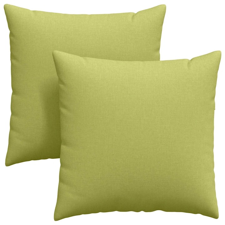Set Perne pentru canapea vidaXL, 2 pcs Verde deschis 60 x 60 cm tesatura