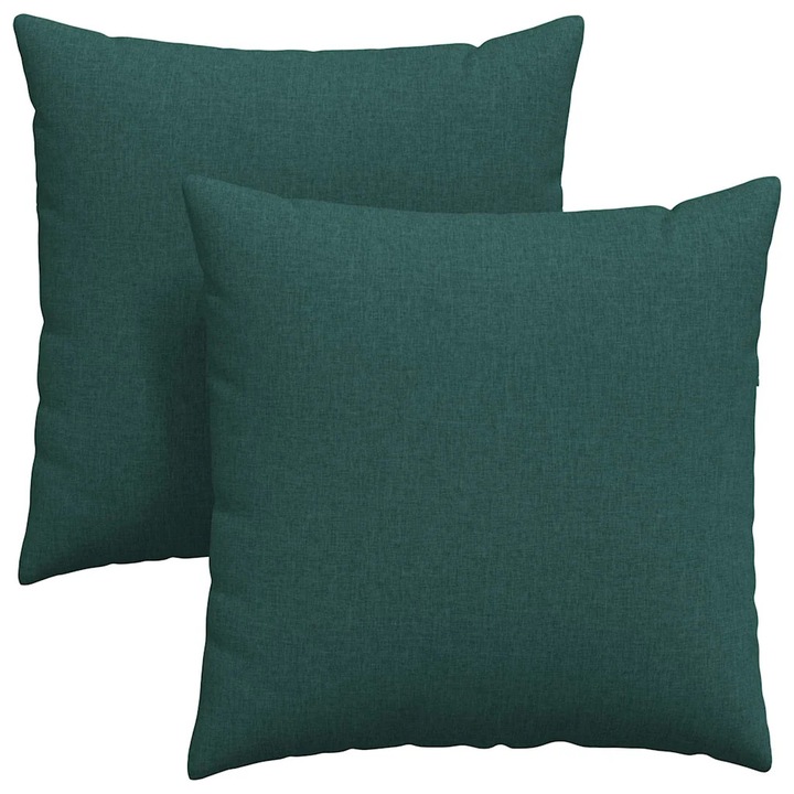 Set Perne pentru canapea vidaXL, 2 pcs Verde inchis 60 x 60 cm tesatura