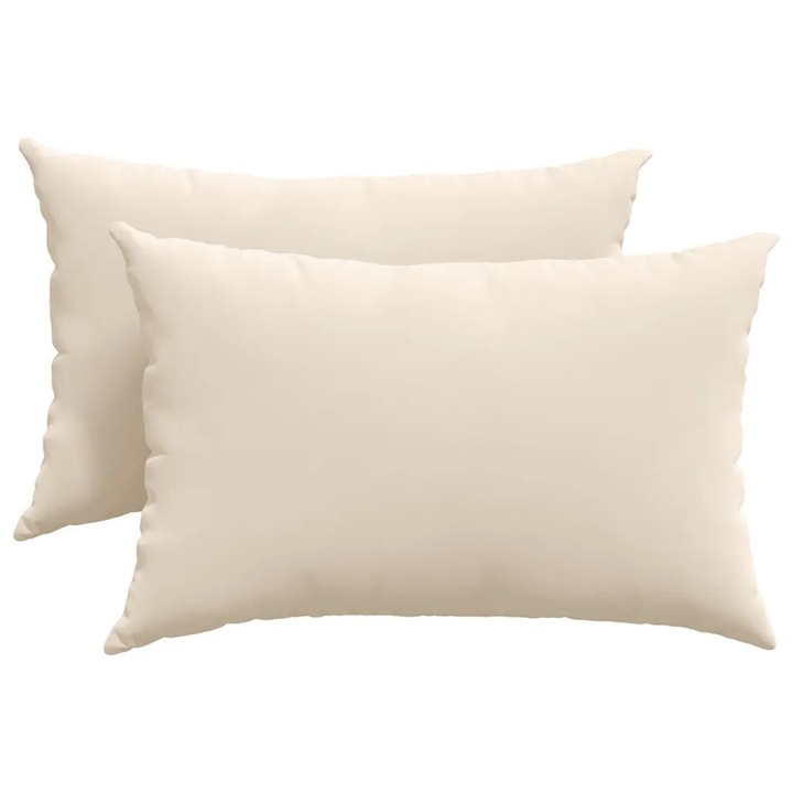 Set Perne pentru canapea vidaXL, 2 pcs Bej 60 x 40 cm tesatura