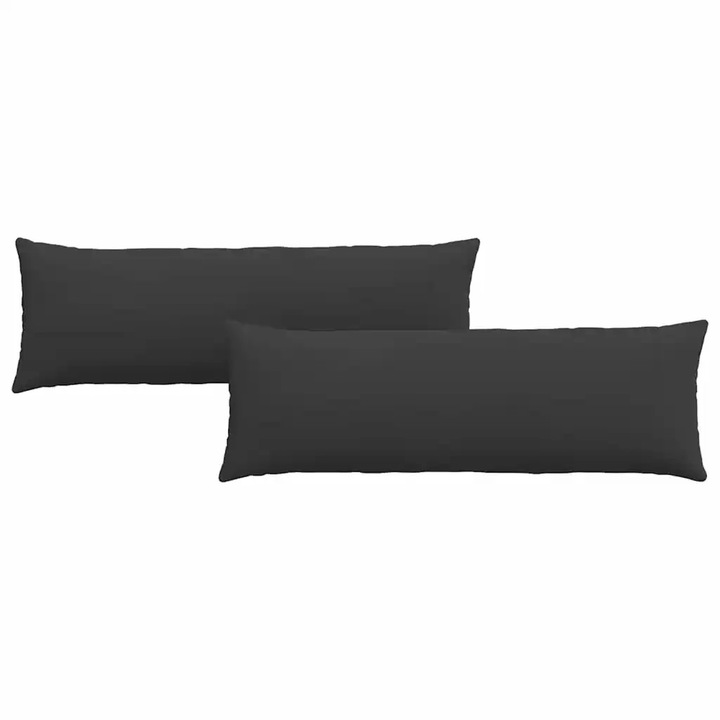 Set Perne pentru canapea vidaXL, 2 pcs Negru 120 x 40 cm tesatura