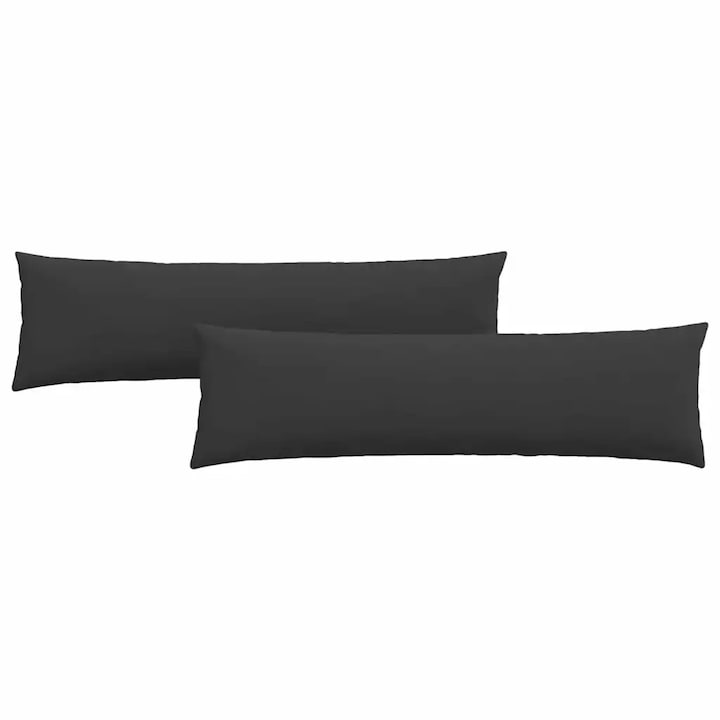 Set Perne pentru canapea vidaXL, 2 pcs Negru 145 x 40 cm tesatura