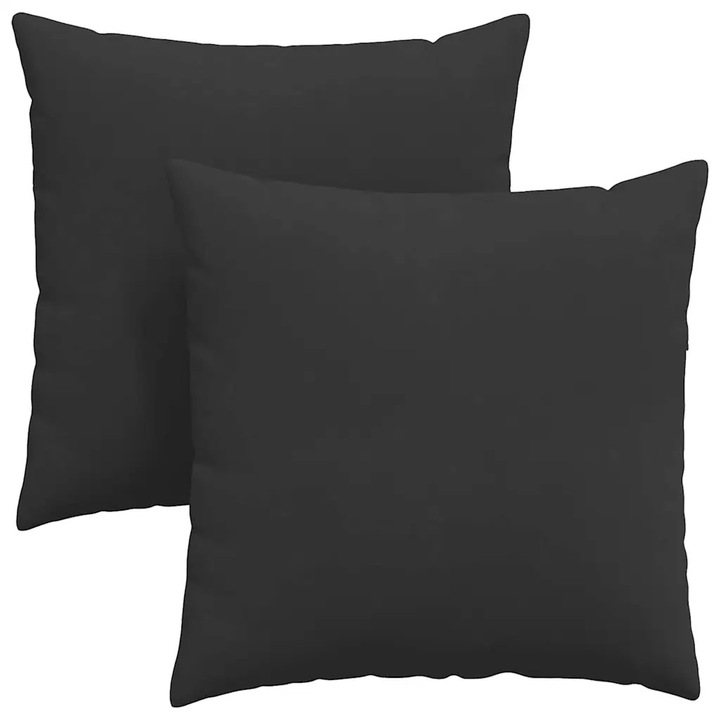 Set Perne pentru canapea vidaXL, 2 pcs Negru 60 x 60 cm tesatura