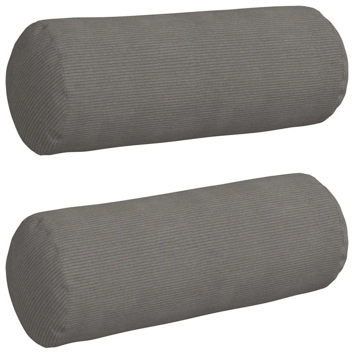 Set Perne Bolster 2 pcs Gri deschis Ø 25 x 70 cm