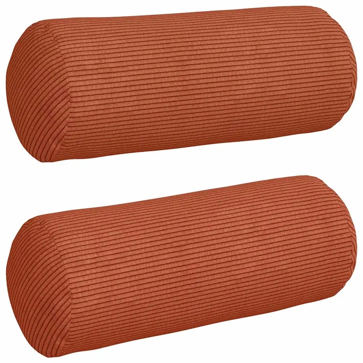 Set Perne Bolster 2 pcs Rosu portocalie Ø 15 x 40 cm