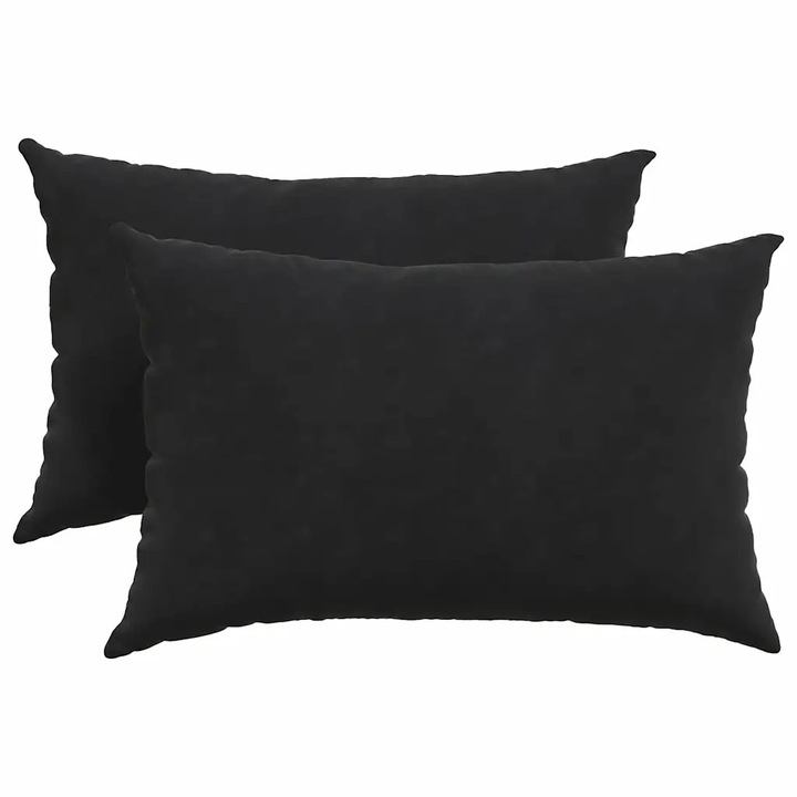 Set Perne pentru canapea vidaXL, 2 pcs Negru 60 x 40 cm