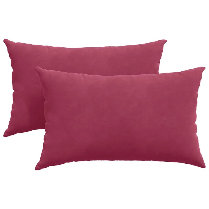Set Perne pentru canapea vidaXL, 2 pcs bordo 50 x 30 cm
