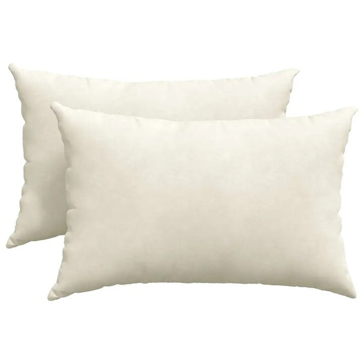 Set Perne pentru canapea vidaXL, 2 pcs Crem 60 x 40 cm