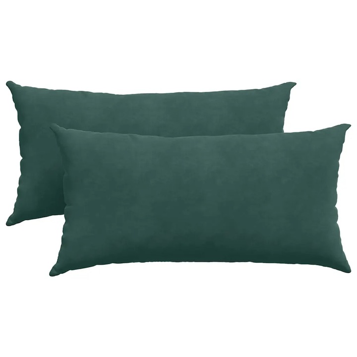 Set Perne pentru canapea vidaXL, 2 pcs Verde inchis 80 x 40 cm