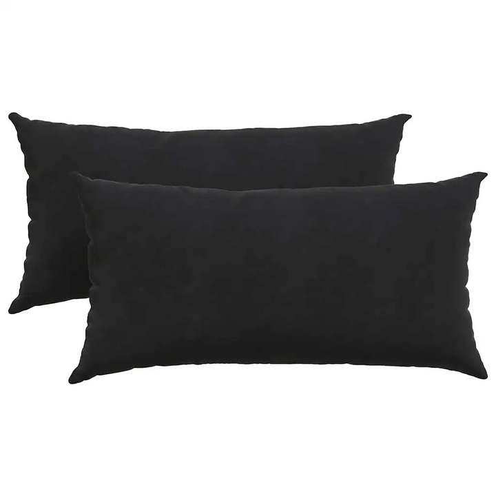 Set Perne pentru canapea vidaXL, 2 pcs Negru 80 x 40 cm