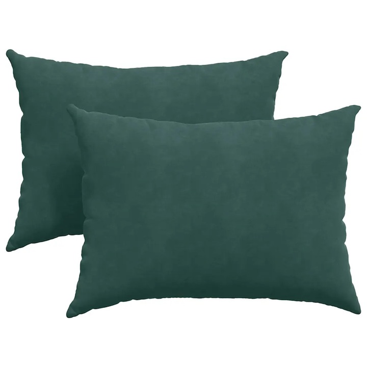 Set Perne pentru canapea vidaXL, 2 pcs Verde inchis 70 x 50 cm