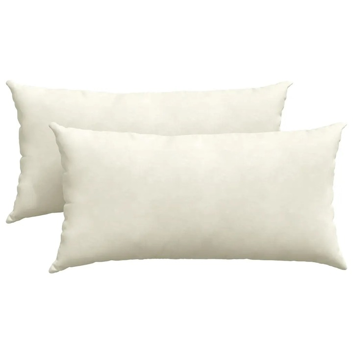 Set Perne pentru canapea vidaXL, 2 pcs Crem 80 x 40 cm
