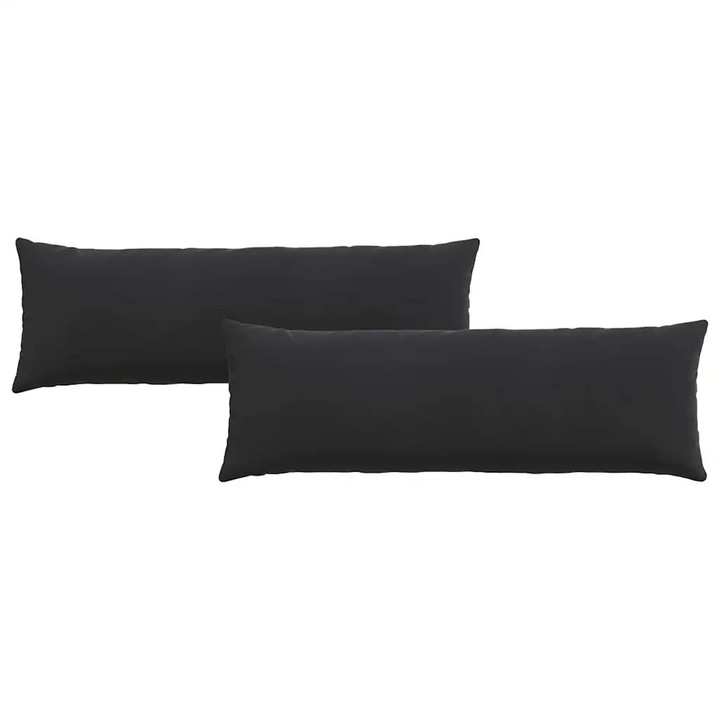 Set Perne pentru canapea vidaXL, 2 pcs Negru 120 x 40 cm