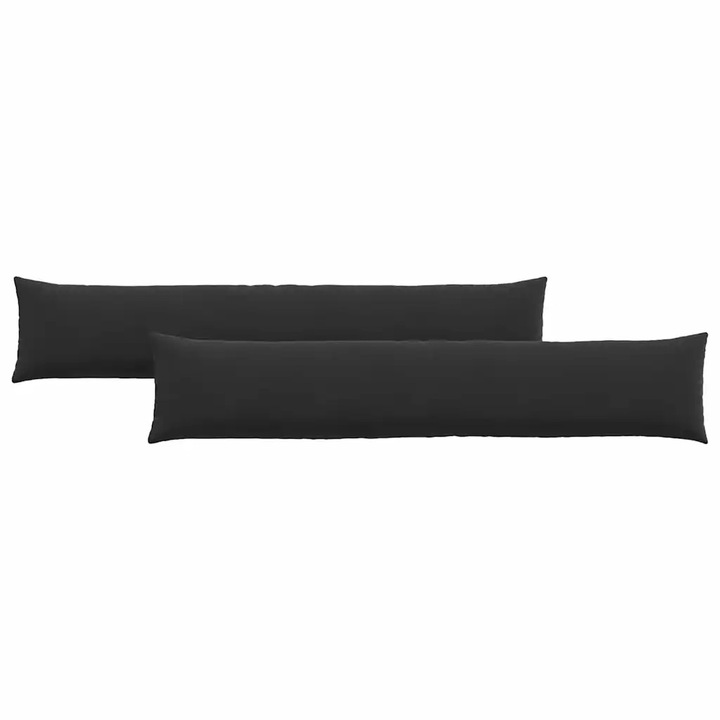 Set Perne pentru canapea vidaXL, 2 pcs Negru 200 x 40 cm