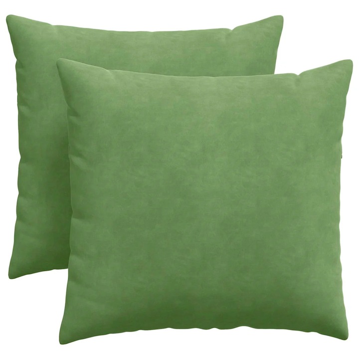 Set Perne pentru canapea vidaXL, 2 pcs Verde deschis 45 x 45 cm