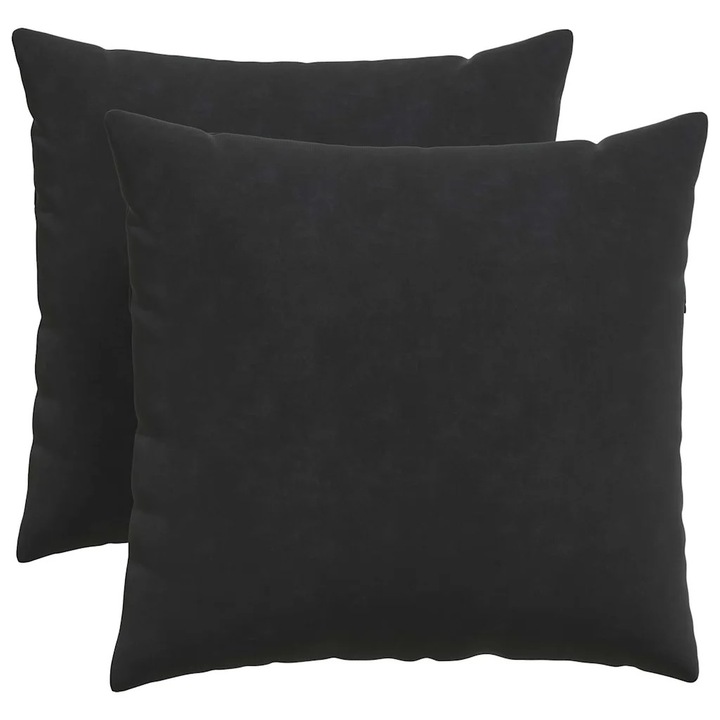 Set Perne pentru canapea vidaXL, 2 pcs Negru 50 x 50 cm