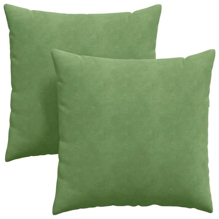 Set Perne pentru canapea vidaXL, 2 pcs Verde deschis 60 x 60 cm