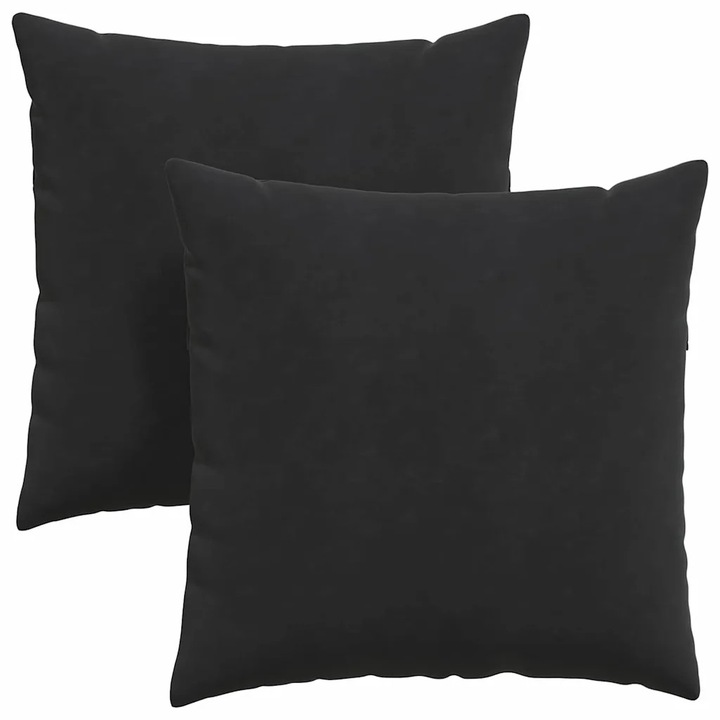 Set Perne pentru canapea vidaXL, 2 pcs Negru 60 x 60 cm