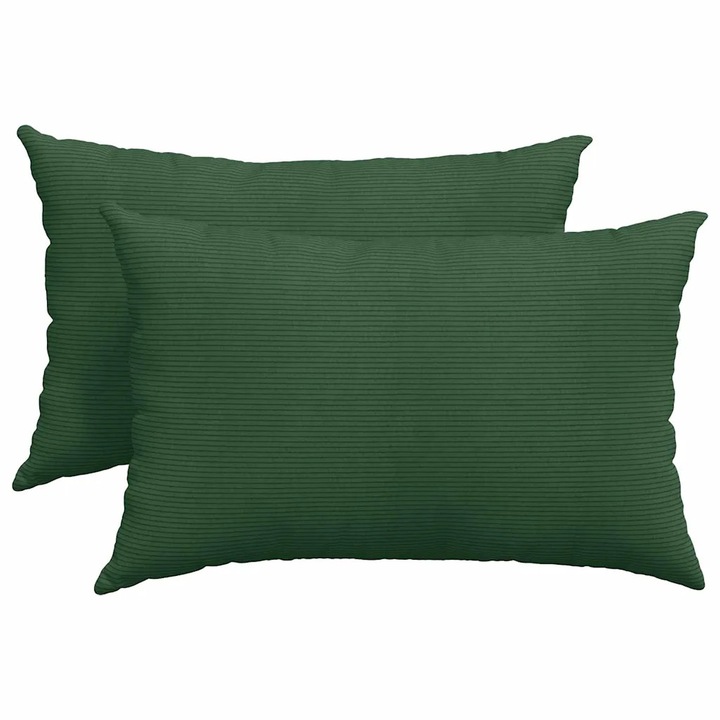 Set Perne pentru canapea vidaXL, 2 pcs Verde inchis 60 x 40 cm
