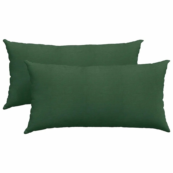 Set Perne pentru canapea vidaXL, 2 pcs Verde inchis 80 x 40 cm