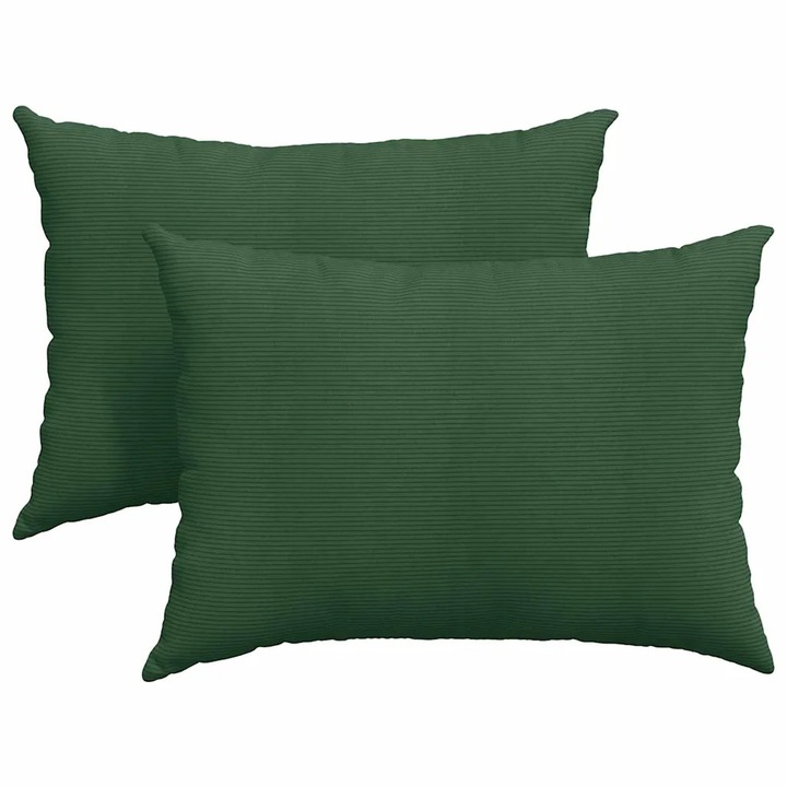 Set Perne pentru canapea vidaXL, 2 pcs Verde inchis 70 x 50 cm