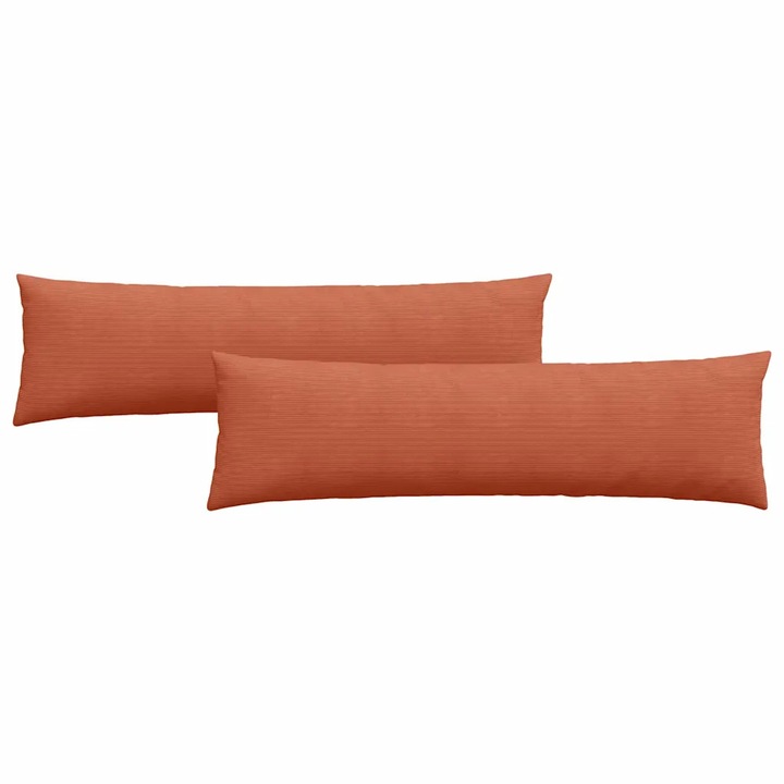 Set Perne pentru canapea vidaXL, 2 pcs Rosu portocalie 145 x 40 cm