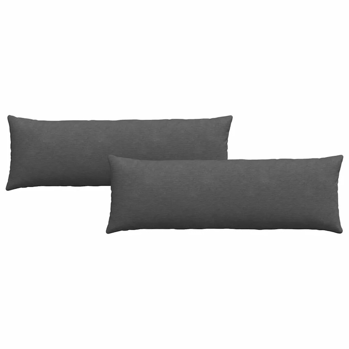 Set Perne pentru canapea vidaXL, 2 pcs Gri inchis 120 x 40 cm