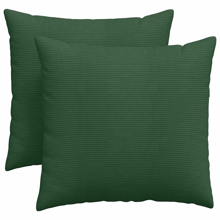 Set Perne pentru canapea vidaXL, 2 pcs Verde inchis 45 x 45 cm