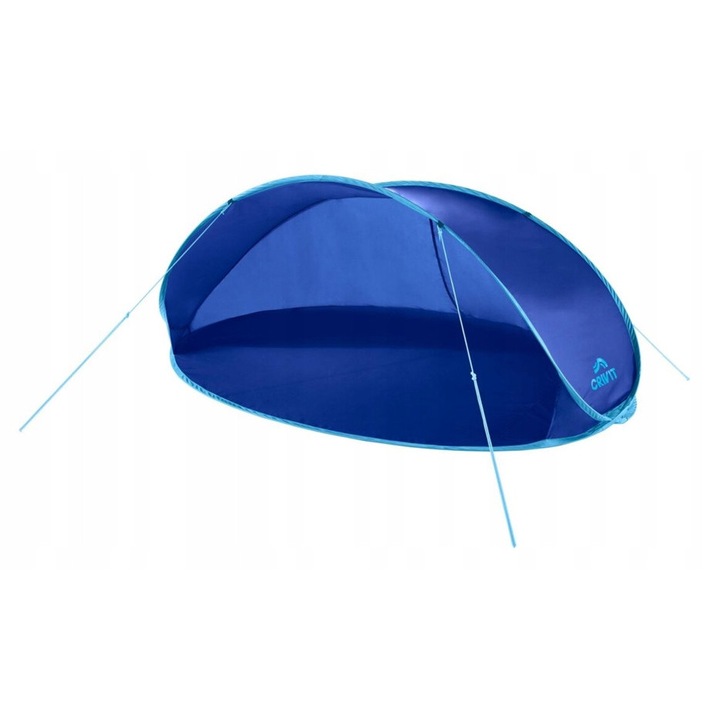 Cort camping pop-up Crelando, 180x125x83cm, UV 30, albastru, cu torba si accesorii