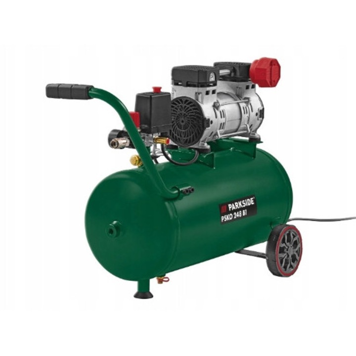 Kompresor cQuiet, 24 litri, 1100 W, maxim 8 bar, 66x31x52,5 cm