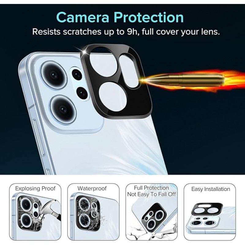 Set 2 Folii Protectie Ecran si 2 Folii Protectie Camera compatibile cu Oppo Reno 14 FS 5G/14F 5G, Sticla Securizata, Transparenta, 9H, Anti-Scratch