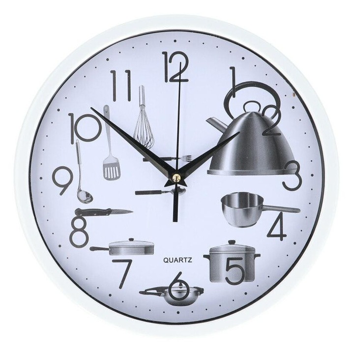 Dekoratív óra, luka, ZEGAR SCIENNY SR, 25cm, fekete színű