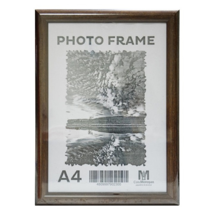 Рамка за снимки А4, кафява, за бюро и стена, класически дизайн, 21x29.7 см