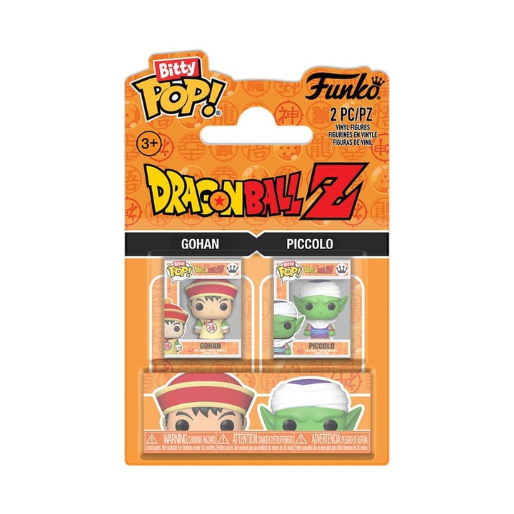 Mini-figuri Funko POP! Dragon Ball 2-Pack, Gohan si Piccolo, 2,5 cm, multicolor