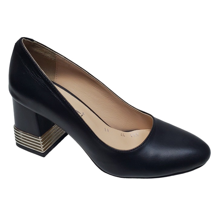 Pantofi dama eleganti din piele naturala Dogati, Negru