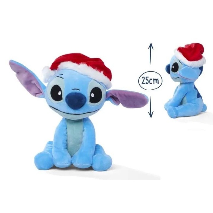 Jucarie de plus Disney Stitch Mos Craciun, 25 cm, Simba