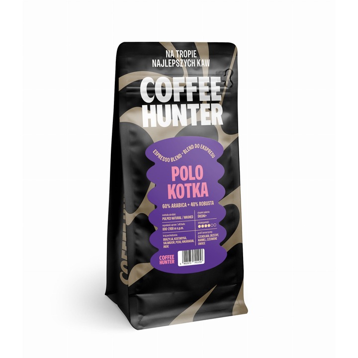Polo Kotka Blend szemes kávé 1000g, 60% arabica, 40% robusta, csokoládé, dió, piros gyümölcsök