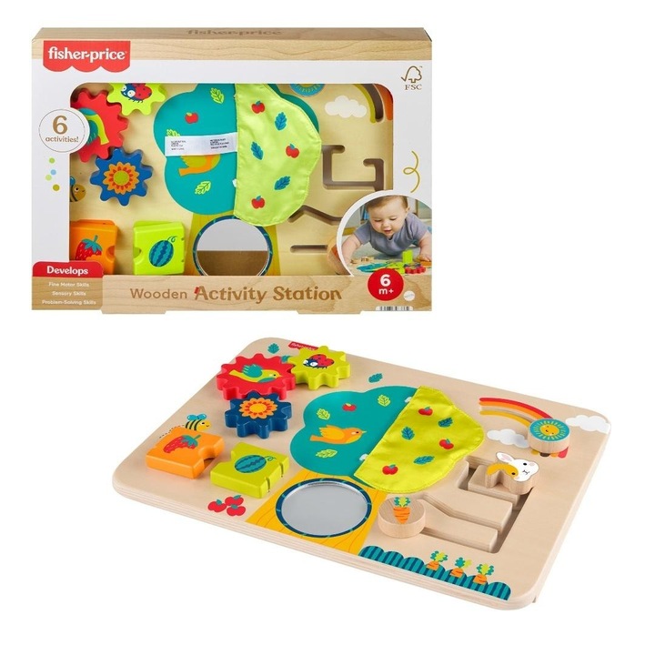 Interaktív bébijáték, Fisher Price, aktiválás, többszínű