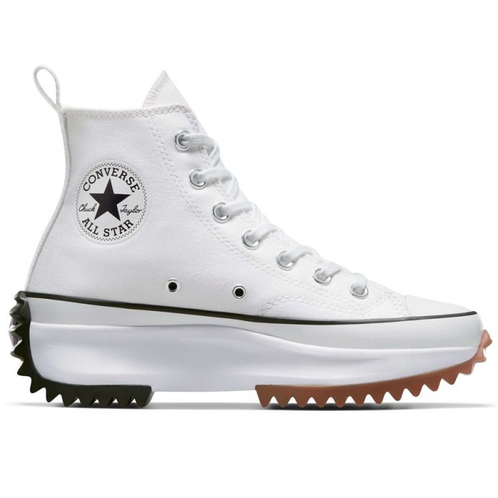 Мъжки кецове, Converse Run Star Hike, назъбена платформа, бели, текстил