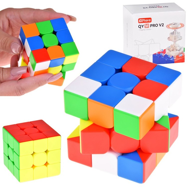 Joc logica magnetica 3x3 JOKOMISIADA, 5,5x5,5x5,5 cm, culori contrastante, ideala pentru toate varstele