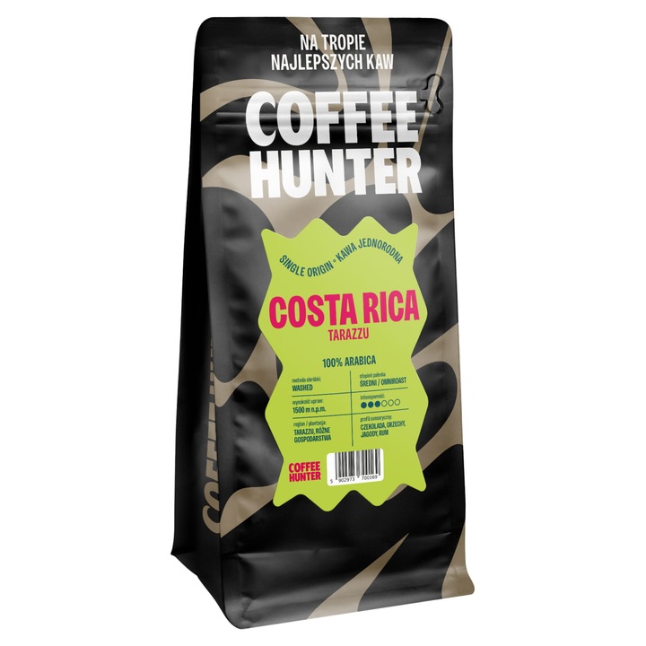 Cafea Costa Rica Tarazzu 1000g, 100% Arabica, gust intens, ciocolata, nuci