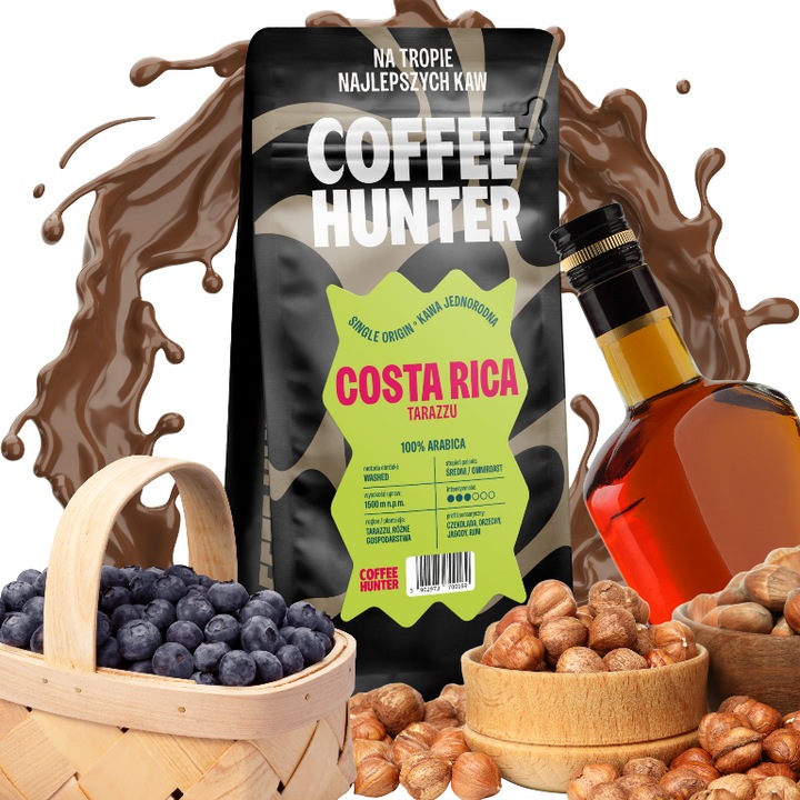 Cafea Costa Rica Tarazzu 250g, 100% arabica, gust intens, ciocolata, nuci