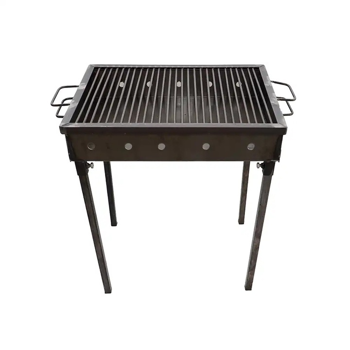 Gratar metalic pe carbuni 50x35 cm + Pastile aprins focul