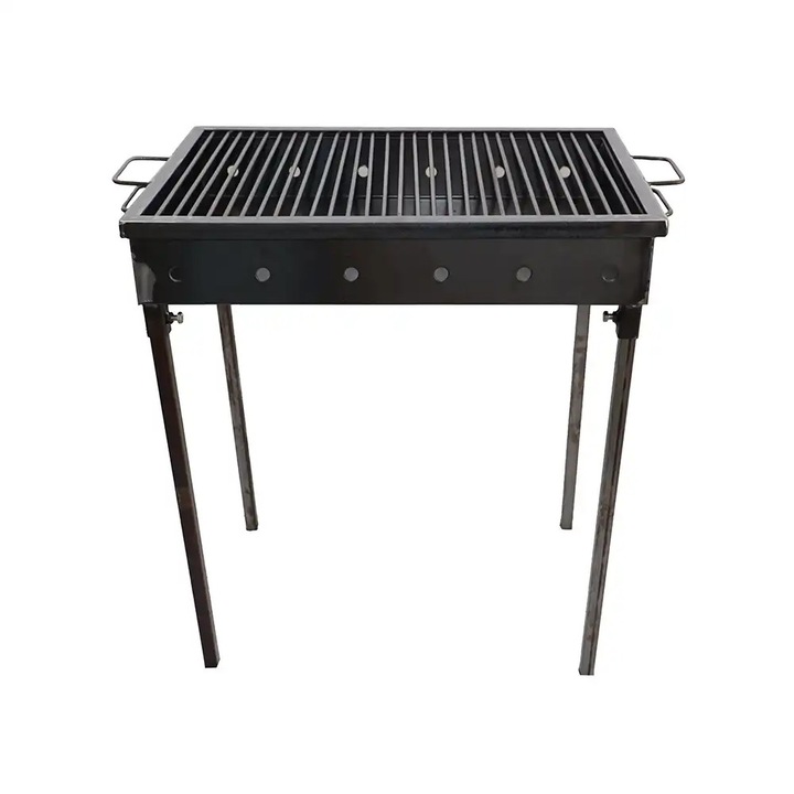 Gratar metalic pe carbuni 60x40 cm + Pastile aprins focul