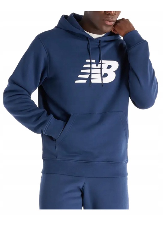 Hanorac NEW BALANCE MT43904NNY pentru barbati, din bumbac calduros cu gluga tip cangur S