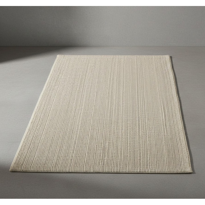 Covor rustic, bej, SyaMAG, 100% bumbac, 80x50 cm