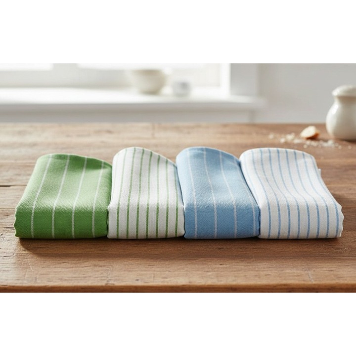 Set 4 buc prosop de bucatarie, 100% bumbac, SyaMAG, multicolor, 60x45 cm