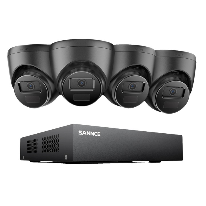 Kit complet 4 camere supraveghere exterior 5MP TURBOHD HIKVISION 40 m IR, sursa alimentare, accesorii hard 1TB WD Purple