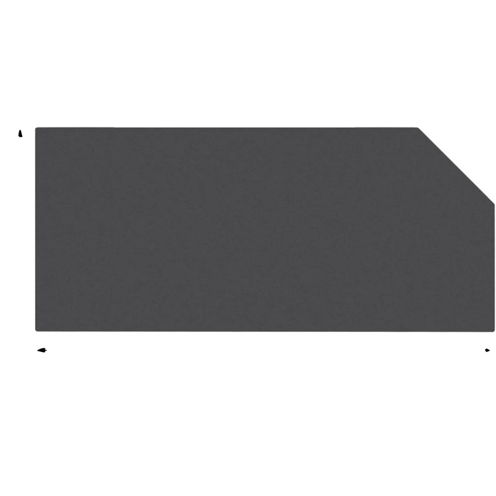 Vízálló, tűzálló, fekete, szabványos méretű WC-válaszfal