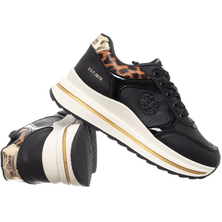 Pantofi sport dama QUEEN LUX, Enrico Coveri, sintetic/textil, multicolor