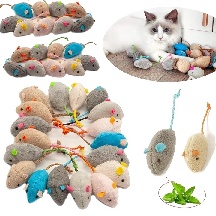 Interaktív macskajáték készlet, magával ragadó design, macskamentával, 24 db